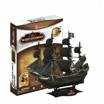 3D Puzzle CubicFun Piratenschiff 'Queen Anne's Revenge' Modell T4005H, Kartonbausatz