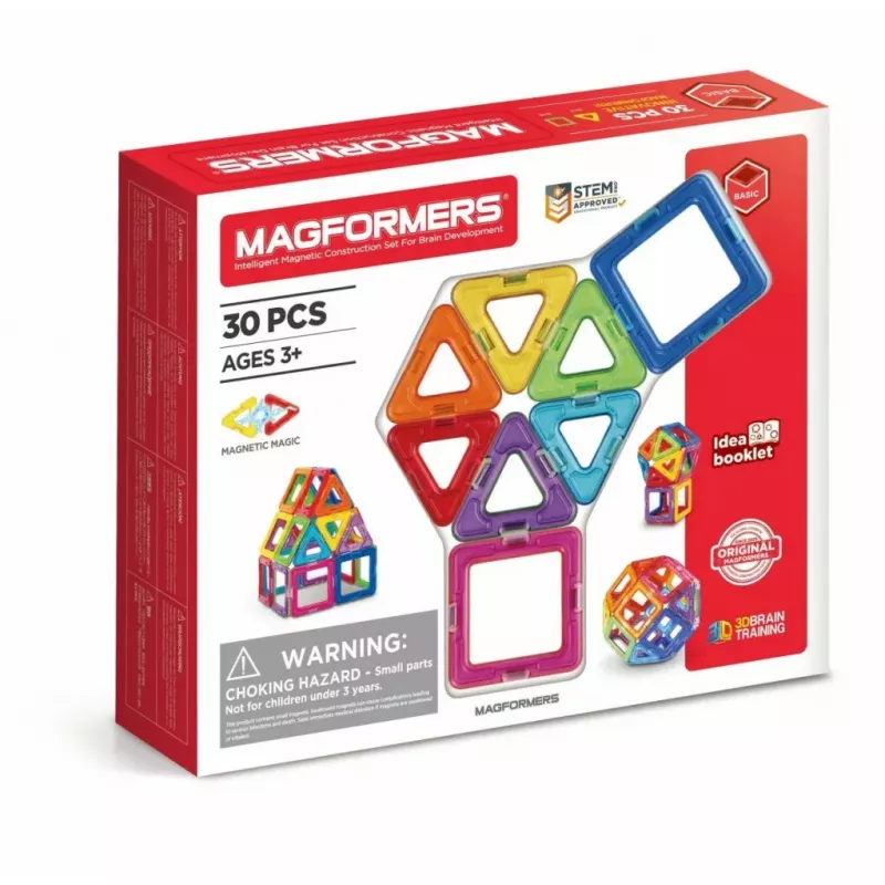Magformers Magnetic Blocks Basic 30-tlg. Set von MAGFORMERS — 30-teiliges magnetisches Konstruktionsspielzeug
