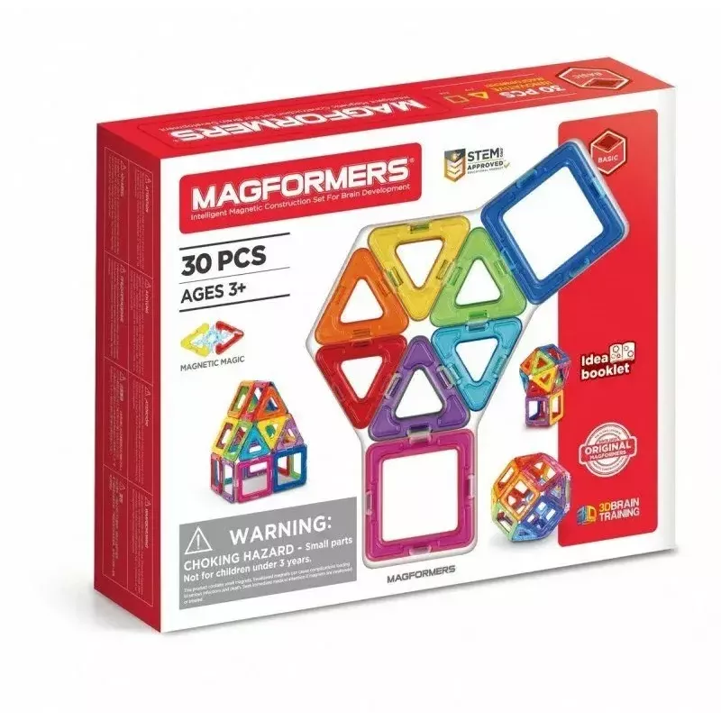 Magformers Magnetic Blocks Basic 30-tlg. Set von MAGFORMERS — 30-teiliges magnetisches Konstruktionsspielzeug