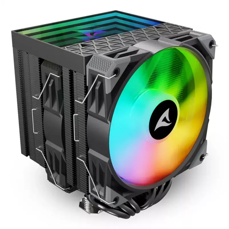 Luftkühler Sharkoon A60 RGB 12 cm 500–1800 U/min Schwarz