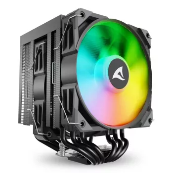 Luftkühler Sharkoon A60 RGB 12 cm 500–1800 U/min Schwarz