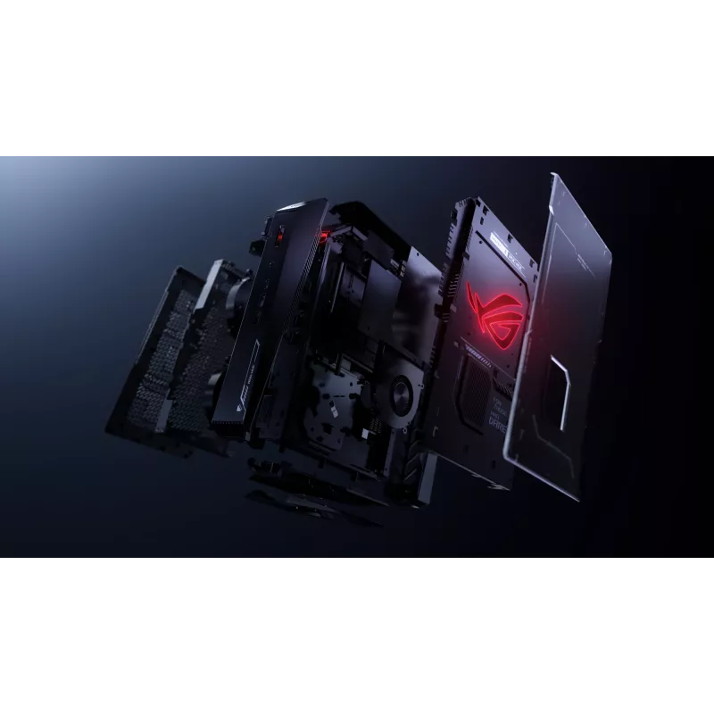 Mini PC ASUS ROG NUC RNUC15JNK9X489A2 — Intel Core Ultra 9 275HX, 32 GB DDR5, 1 TB SSD, NVIDIA GeForce RTX 5070, Windows 11 Home, Schwarz