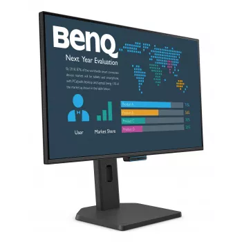 27 Zoll BenQ FHD Business Monitor — 1920×1080, 5 ms, IPS-ähnlich 178° Blickwinkel, matt, integrierte Lautsprecher, VESA, höhenverstellbar