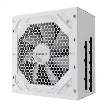 Netzteil GIGABYTE UD850GM PG5 V2 ICE – 850 W, PCIe Gen 5.1, 80 PLUS Gold, vollständig modular, 120-mm-Lüfter, ATX 3.1, UK-Stecker, Weiß