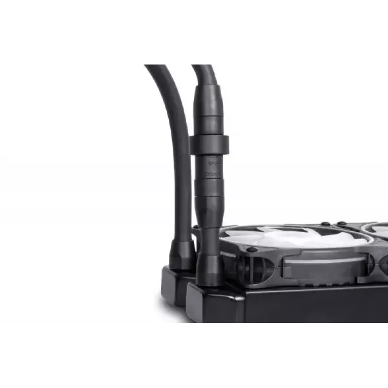 Flüssigkeitskühlungsset Alphacool Pro Aurora 420 CPU AIO 14 cm Schwarz Weiß