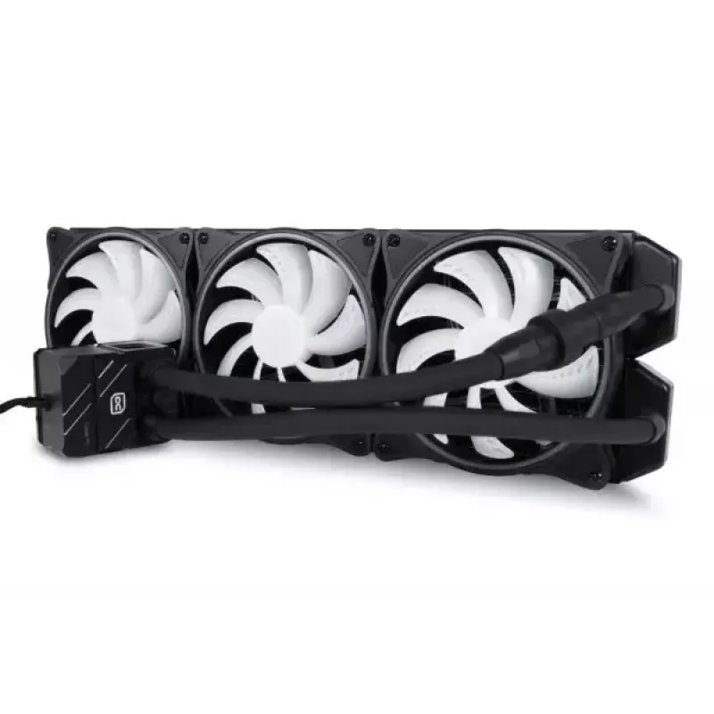 Flüssigkeitskühlungsset Alphacool Pro Aurora 420 CPU AIO 14 cm Schwarz Weiß