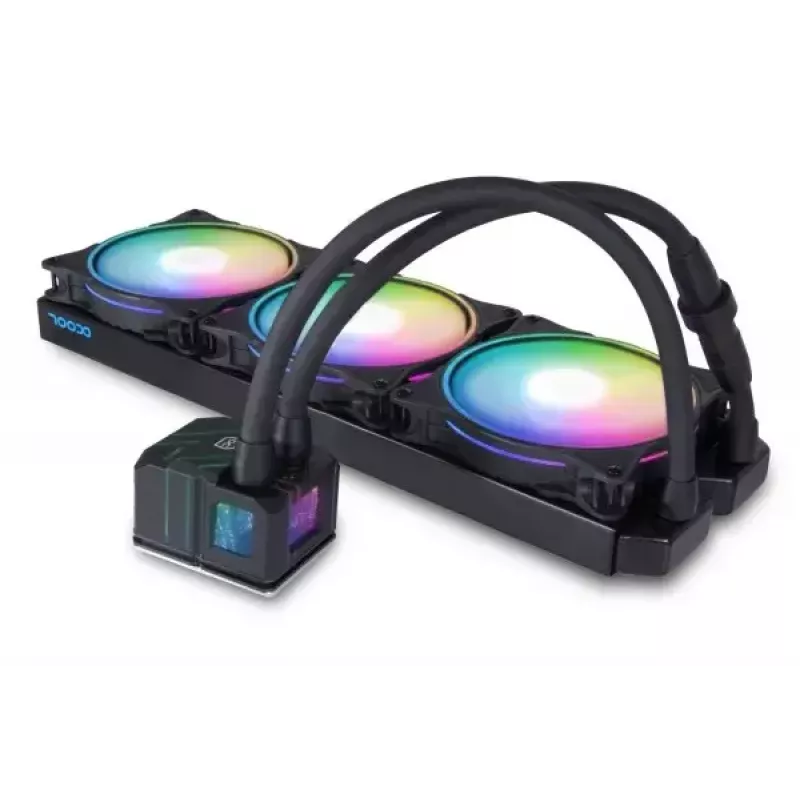 Flüssigkeitskühlungsset Alphacool Pro Aurora 420 CPU AIO 14 cm Schwarz Weiß