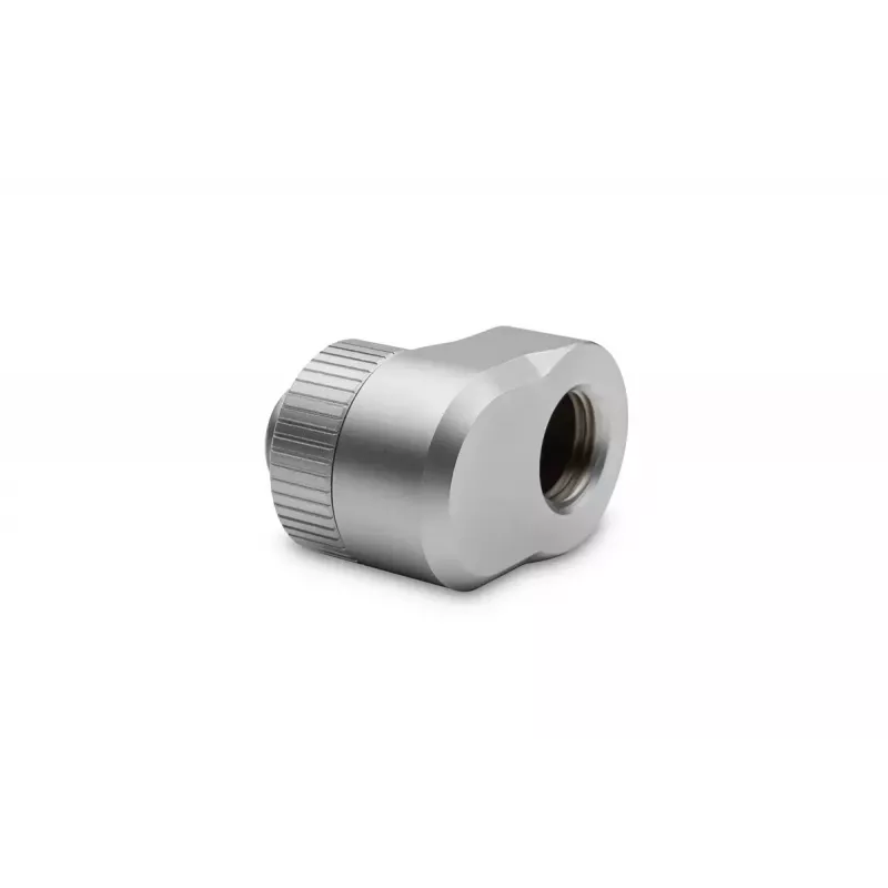 Fitting EK Water Blocks EK-Quantum Torque Rotary Offset 14 — Messing, Satin Steel/Titanium, Höhe 21 mm