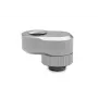 Fitting EK Water Blocks EK-Quantum Torque Rotary Offset 14 — Messing, Satin Steel/Titanium, Höhe 21 mm