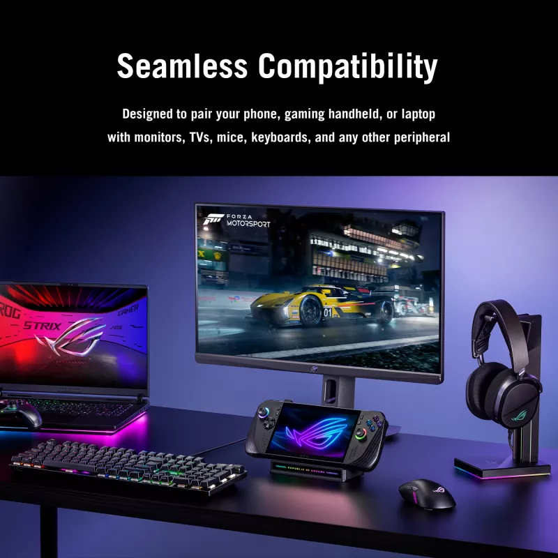 Dockingstation ASUS ROG Bulwark Dock 2025 DG300 USB Type-C, 1x RJ-45, 1x HDMI, schwarz, 160×74×25,5 mm