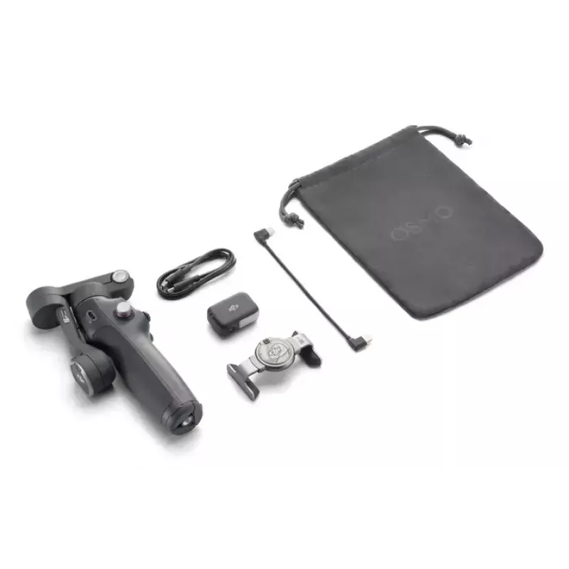 Smartphone-Kamerastabilisator DJI Osmo Mobile 8 — Schwarz, max. Nutzlast 0,3 kg, 3350-mAh-Akku, 10 Stunden Laufzeit