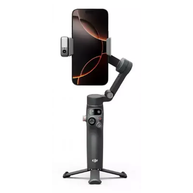 Smartphone-Kamerastabilisator DJI Osmo Mobile 8 — Schwarz, max. Nutzlast 0,3 kg, 3350-mAh-Akku, 10 Stunden Laufzeit