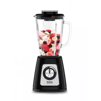 Tischmixer Tefal BL4358 – 800 W, 1,25 l Glaskrug, Eiszerkleinerung, Schwarz/Edelstahl gebürstet