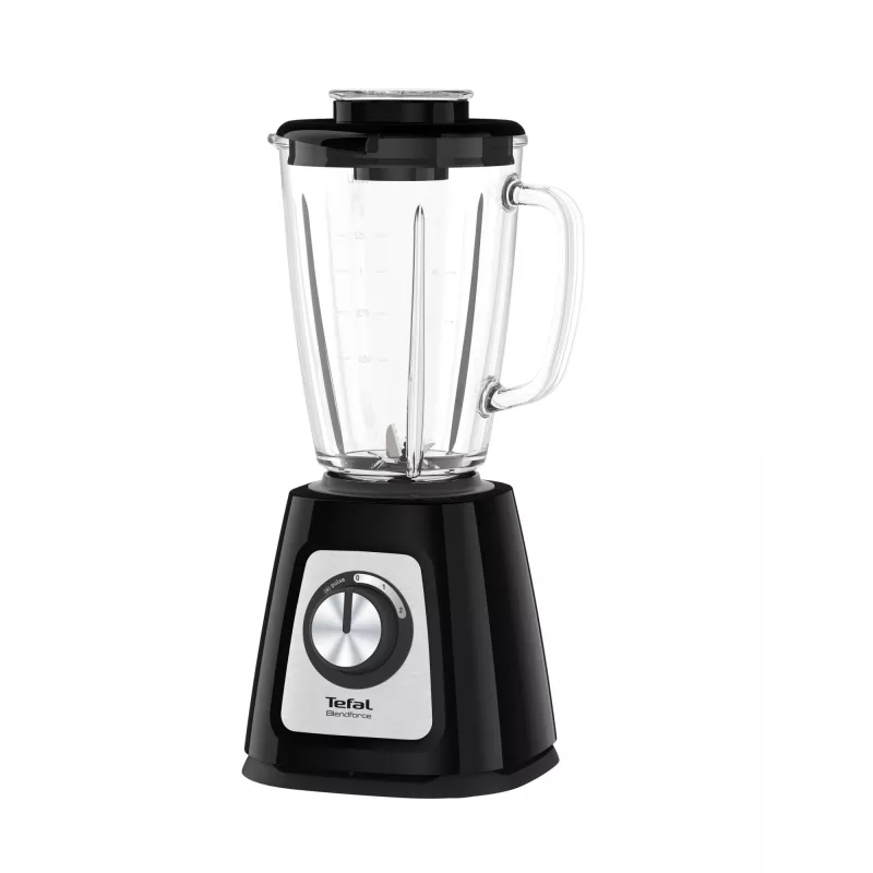 Tischmixer Tefal BL4358 – 800 W, 1,25 l Glaskrug, Eiszerkleinerung, Schwarz/Edelstahl gebürstet