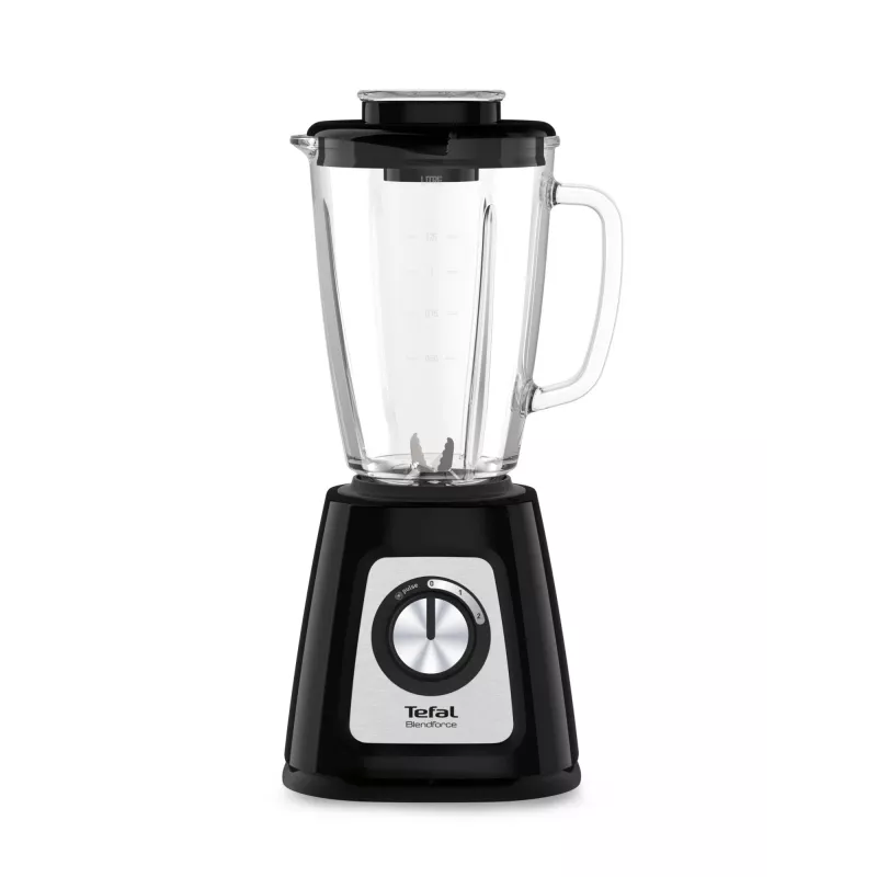Tischmixer Tefal BL4358 – 800 W, 1,25 l Glaskrug, Eiszerkleinerung, Schwarz/Edelstahl gebürstet