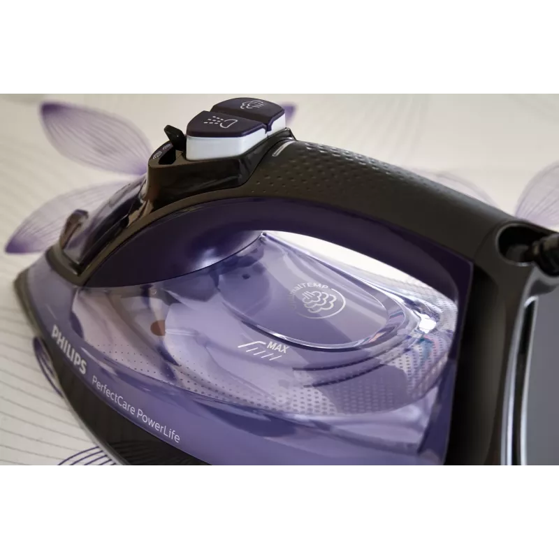 Philips PerfectCare GC3925/30 Bügeleisen Dampfbügeleisen SteamGlide Plus Bügelsohle 2500 W Schwarz, Violett