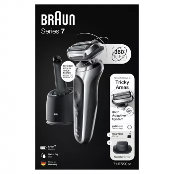 Folienschaber Braun Series 7 71-S7200c Schwarz Silber Lithium-Ionen 50 min