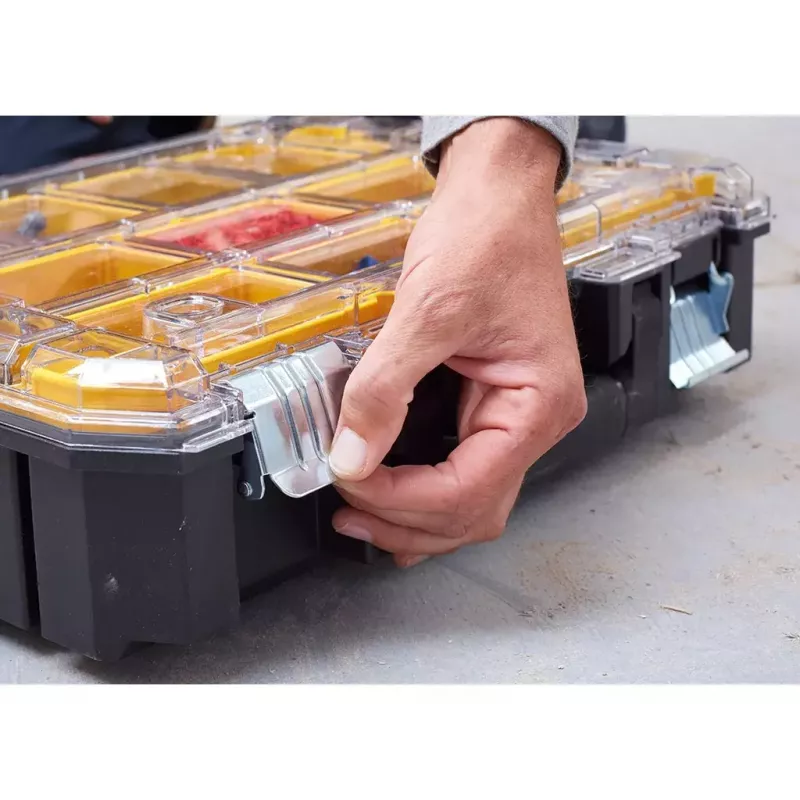 Werkzeugkasten STANLEY FMST82967-1, Metall & Polycarbonat, 337×440×119 mm, schwarz/transparent/gelb