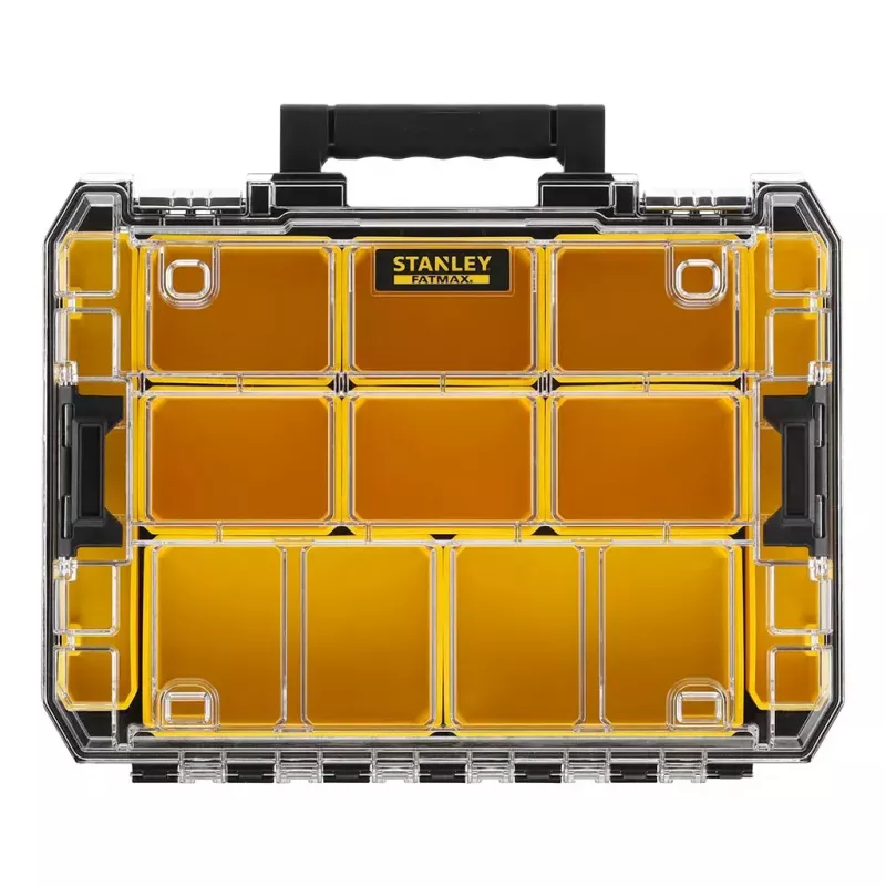 Werkzeugkasten STANLEY FMST82967-1, Metall & Polycarbonat, 337×440×119 mm, schwarz/transparent/gelb