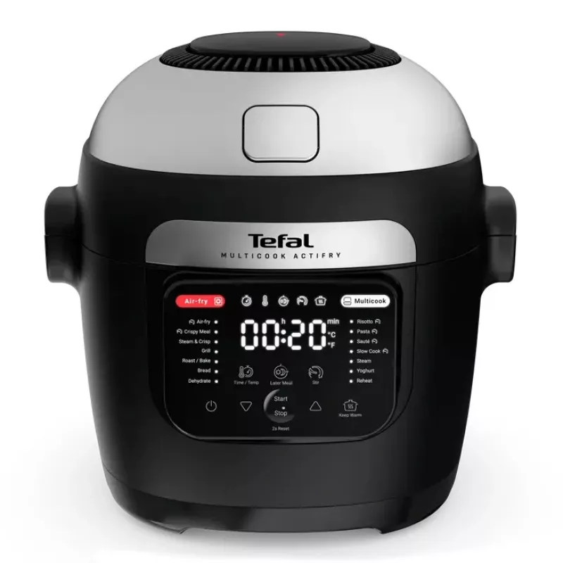 Multicooker Tefal Multicook Actifry MY741CF0, 6 L, 1334 W, Edelstahl/Schwarz