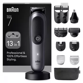 Trimmer BRAUN 80789908 Dark Grau — 21 Längeneinstellungen, Lithium-Ionen, 120 Min. Laufzeit, Netz-/Akkubetrieb