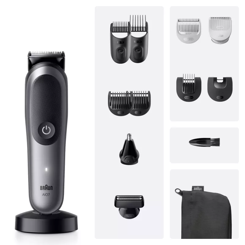 Trimmer BRAUN 80789908 Dark Grau — 21 Längeneinstellungen, Lithium-Ionen, 120 Min. Laufzeit, Netz-/Akkubetrieb