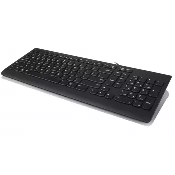 Kabelgebundenes Tastatur- und Maus-Set Lenovo 300 – Full-size QWERTY US-Englisch, USB, Schwarz, 1,8 m Kabel, Maus 1600 DPI