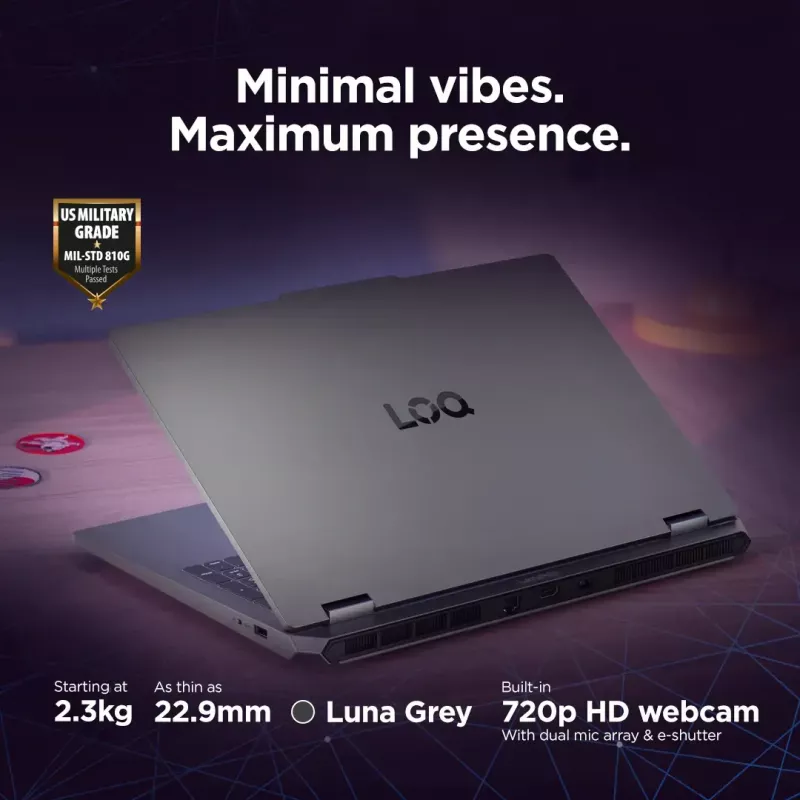 Laptop Lenovo LOQ 15IRX10 — 15,6 Zoll FHD IPS Anti‑glare, Intel Core i5‑13450HX, 16 GB DDR5, 1 TB SSD, NVIDIA GeForce RTX 5060 8 GB, Windows 11 Home