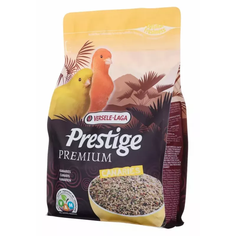 Trockenfertigmischung für Kanarien VERSELE-LAGA Prestige Premium 800 g — 17 % Protein, 13 % Fett, 6 % Rohfaser