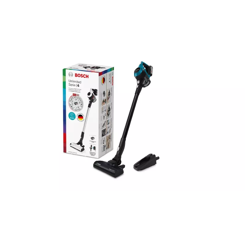 Bosch Serie 6 BBS611LAG Stabstaubsauger/Elektrobesen 2-in-1-Stabstaubsauger Batterie Trocken Beutellos 0,3 l Blau 2,5 Ah