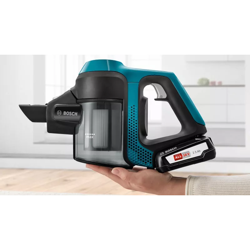 Bosch Serie 6 BBS611LAG Stabstaubsauger/Elektrobesen 2-in-1-Stabstaubsauger Batterie Trocken Beutellos 0,3 l Blau 2,5 Ah