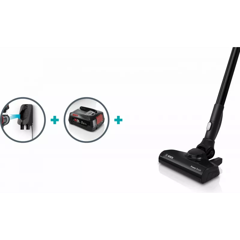 Bosch Serie 6 BBS611LAG Stabstaubsauger/Elektrobesen 2-in-1-Stabstaubsauger Batterie Trocken Beutellos 0,3 l Blau 2,5 Ah
