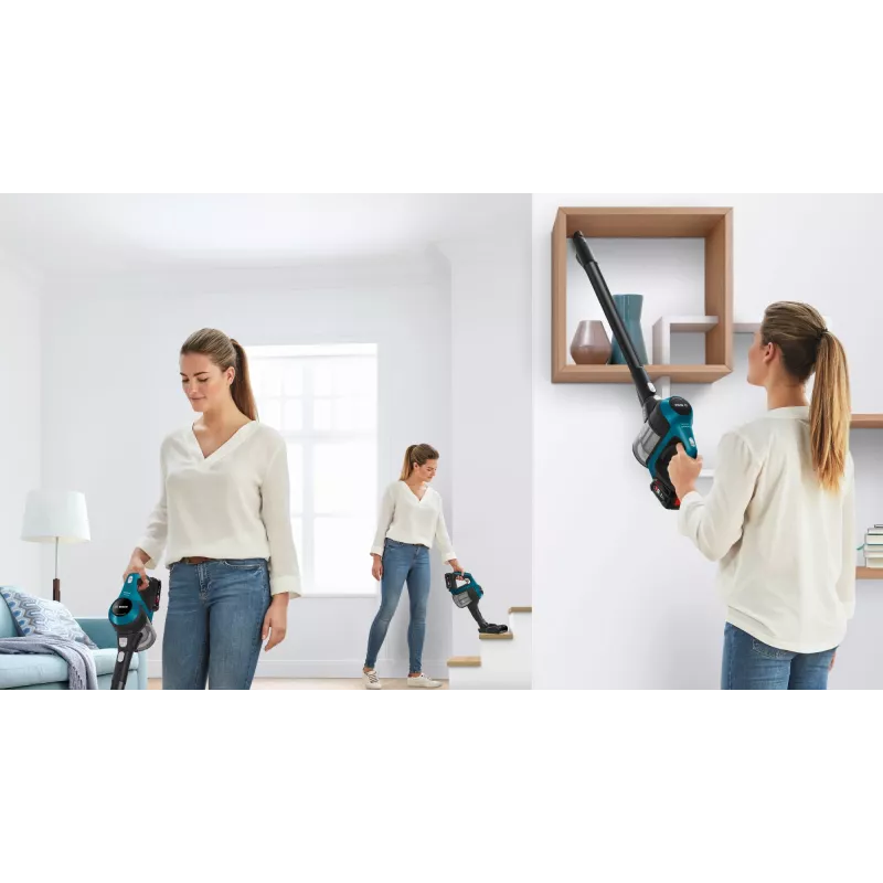 Bosch Serie 6 BBS611LAG Stabstaubsauger/Elektrobesen 2-in-1-Stabstaubsauger Batterie Trocken Beutellos 0,3 l Blau 2,5 Ah