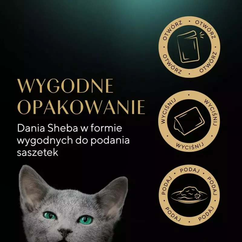 Nassfutter für Katzen Sheba Kitten Selection of Flavors in Sauce 40×85 g — Nassfutter für Kätzchen, 40 Beutel x 85 g, 3,4 kg, Hauptgeschmack Huhn