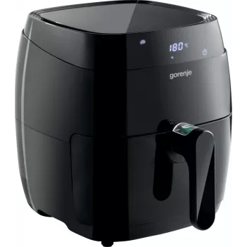 Heißluftfritteuse Gorenje AF1409DB — 3,2 L Fassungsvermögen, 1400 W, LED-Anzeige, min. Temperatur 90 °C, schwarz