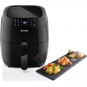 Heißluftfritteuse Gorenje AF1409DB — 3,2 L Fassungsvermögen, 1400 W, LED-Anzeige, min. Temperatur 90 °C, schwarz