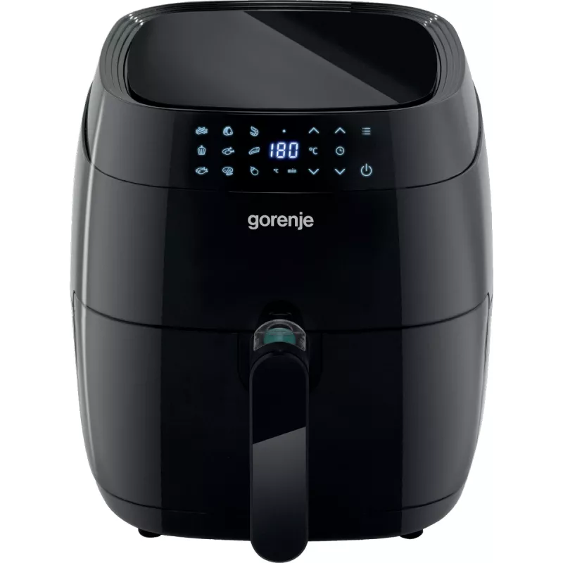 Heißluftfritteuse Gorenje AF1409DB — 3,2 L Fassungsvermögen, 1400 W, LED-Anzeige, min. Temperatur 90 °C, schwarz
