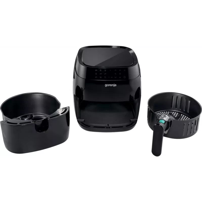 Heißluftfritteuse Gorenje AF1409DB — 3,2 L Fassungsvermögen, 1400 W, LED-Anzeige, min. Temperatur 90 °C, schwarz