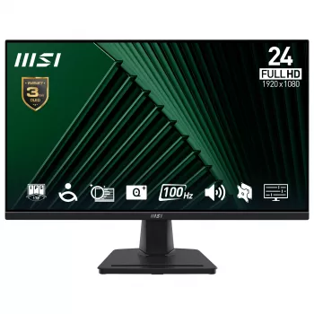 LCD-Monitor MSI Pro MP245G 23,8 Zoll Full HD (1920×1080), IPS, 4 ms, 300 cd/m², VESA, integrierte Lautsprecher