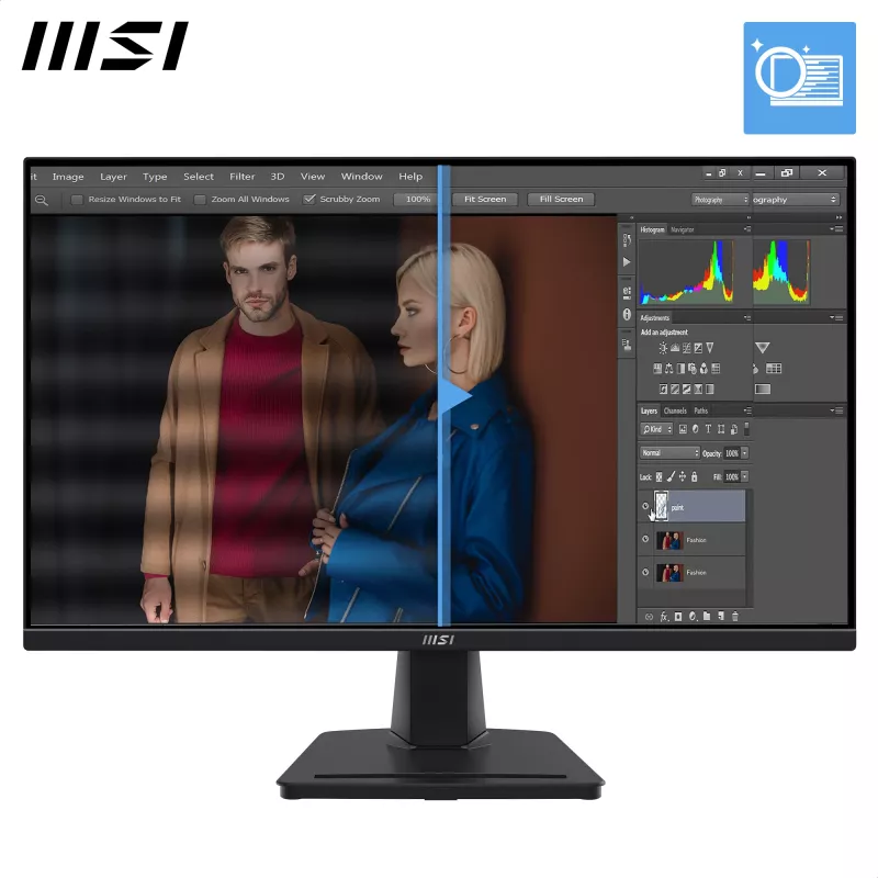 LCD-Monitor MSI Pro MP245G 23,8 Zoll Full HD (1920×1080), IPS, 4 ms, 300 cd/m², VESA, integrierte Lautsprecher