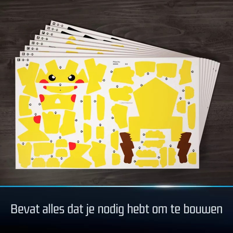 4D Build, Pokémon Pikachu 3D-Modellbausatz, Pokémon-Figur, Kanto First Partner Collection, Schreibtischdekoration, 201 Teile, für Kinder ab 12 Jahren