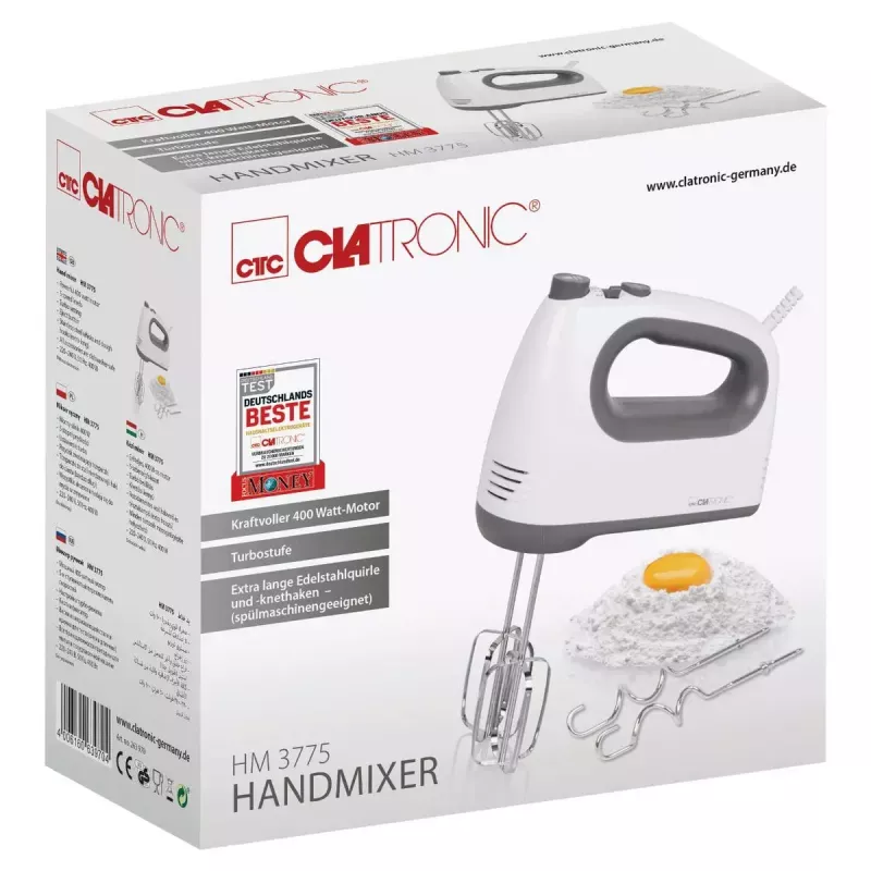 Handmixer Clatronic HM 3775 Grau Weiß