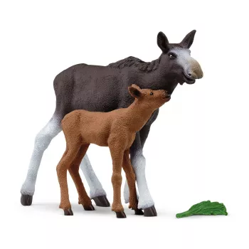 Figurenset Schleich WILD LIFE Elchfamilie — realistische Tierfiguren, 3+ Jahre, mehrfarbig