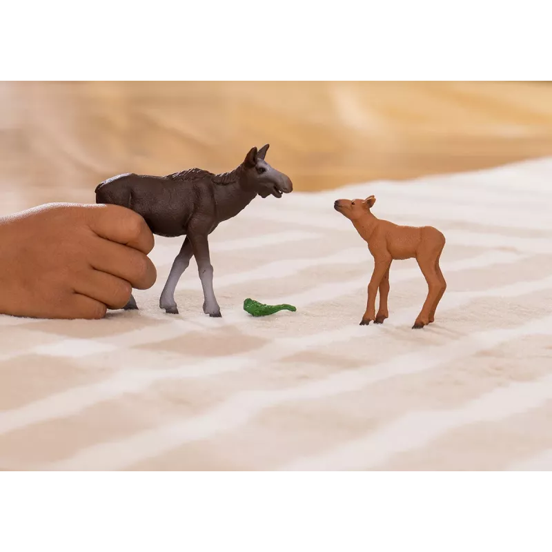 Figurenset Schleich WILD LIFE Elchfamilie — realistische Tierfiguren, 3+ Jahre, mehrfarbig