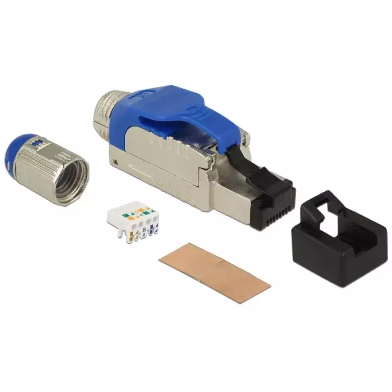 Drahtverbinder RJ-45 DeLOCK 86487 Blau Silber