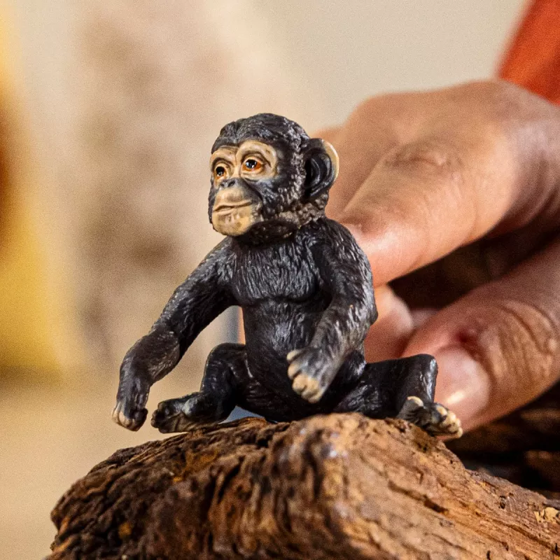 Figur Schleich Baby-Schimpanse 14884 — WILD LIFE mehrfarbig, für Kinder ab 3 Jahren