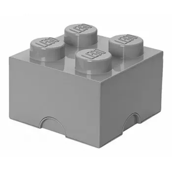 Aufbewahrungsstein-Box room copenhagen LEGO Storage Brick 4 grau RC40031740, stapelbarer Spielzeug- und Aufbewahrungsbehälter