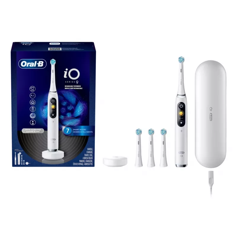 Elektrische Zahnbürste Oral‑B iO Series 9 Luxe Edition — White Alabaster