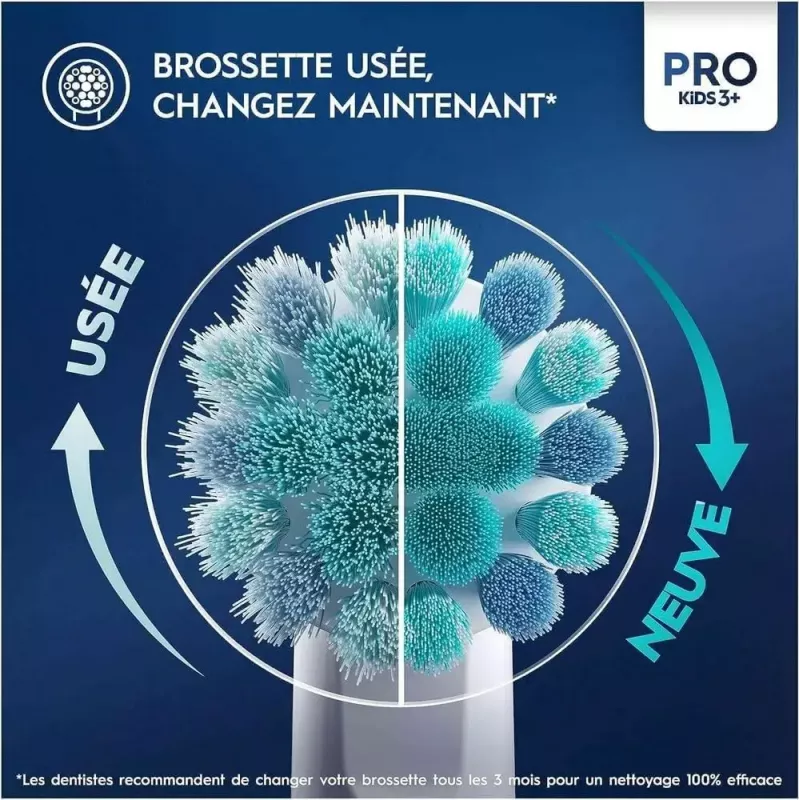 Oral-B Kids Pro Kids3+ 4 Stk. Mehrfarbig, Weiß