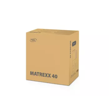 PC-Gehäuse DeepCool MATREXX 40 3FS Micro Tower — Micro ATX/Mini-ITX, gehärtetes Glas, 3x140/2x120 Lüfterunterstützung, GPU bis zu 320 mm, 2x3,5 Zoll + 2x2,5 Zoll, Schwarz